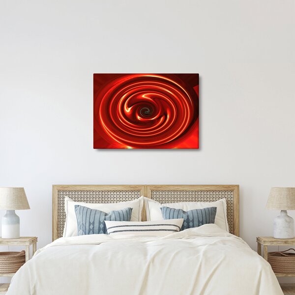 Absztrakt kép - piros spirál (70x50 cm)