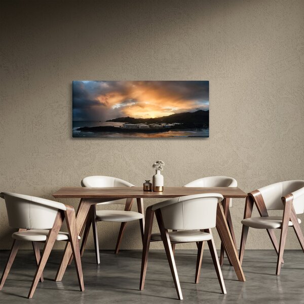 Kép - felhős tengerpart (120x50 cm)