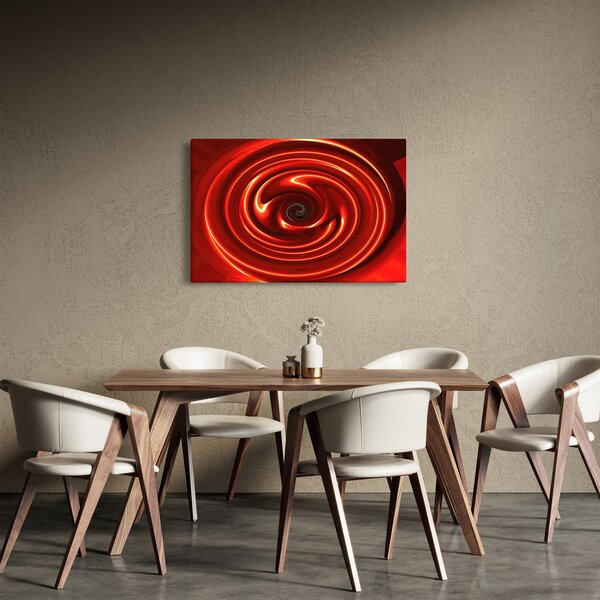Absztrakt kép - piros spirál (90x60 cm)