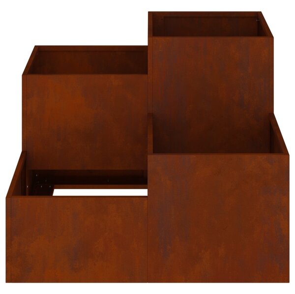Kerti cserép Rozsdás 80 x 80 x 60 cm Időjárásálló acél