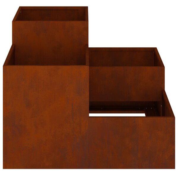 Kerti cserép Rozsdás 80 x 80 x 60 cm Időjárásálló acél