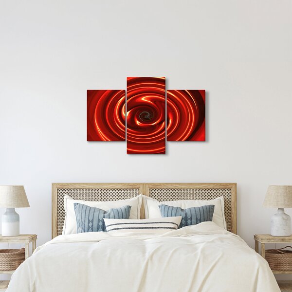 Absztrakt kép - piros spirál (90x60 cm)