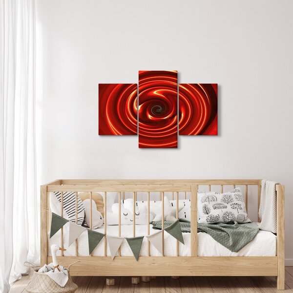 Absztrakt kép - piros spirál (90x60 cm)