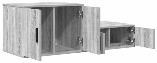 Tárolószekrény 2 db Szürke Sonoma 108 x 41 x 40 cm Szerelt Fa
