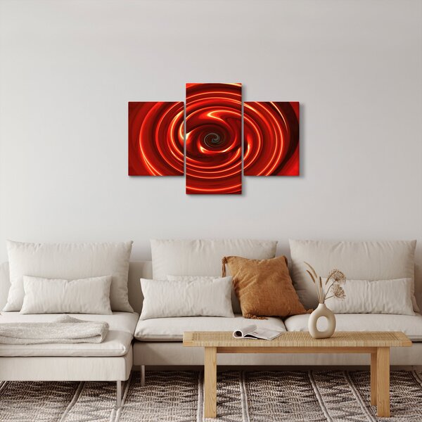 Absztrakt kép - piros spirál (90x60 cm)