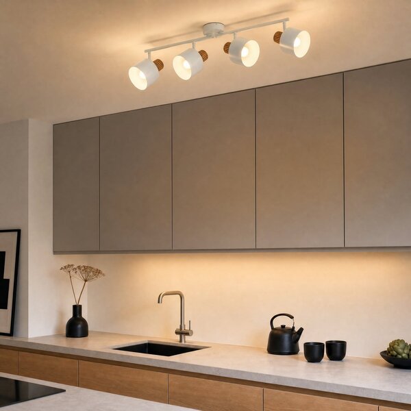 Mennyezeti Lámpa Lindby, Lenja, dimmable, Bézs, Nappali, Fém, Modern