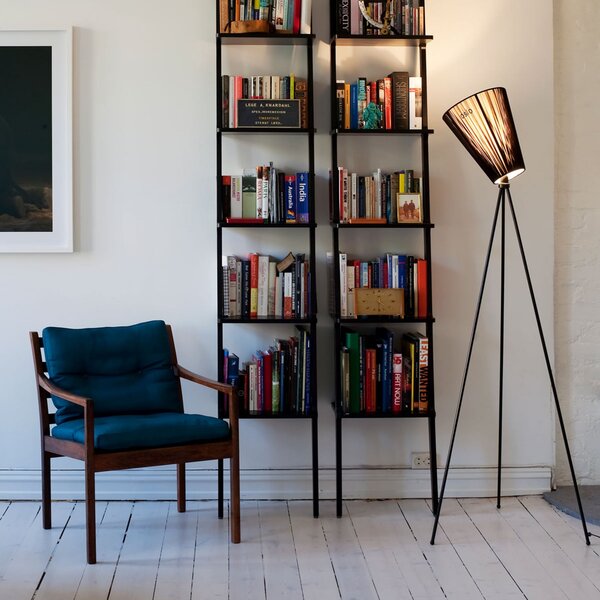 Állólámpa Northern, Oslo Wood, dimmable, Fekete, Nappali, Szövet / Textília, Dizájn