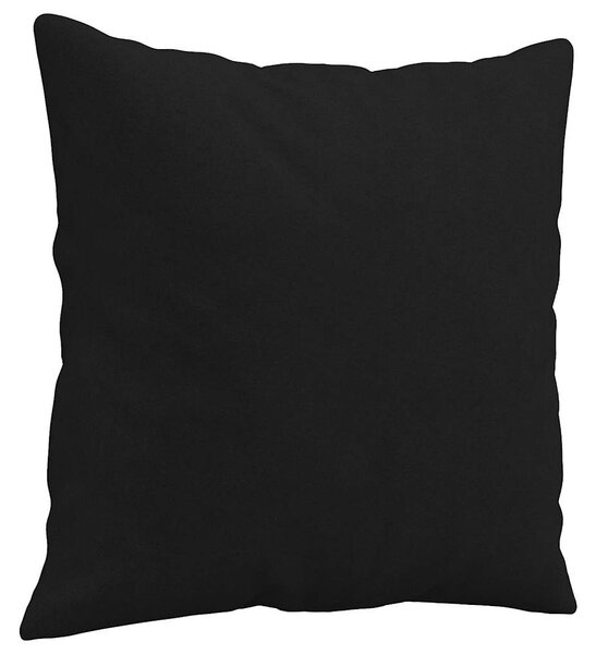 2 személyes fekete mikroszálas szövetkanapé párnákkal 140 cm