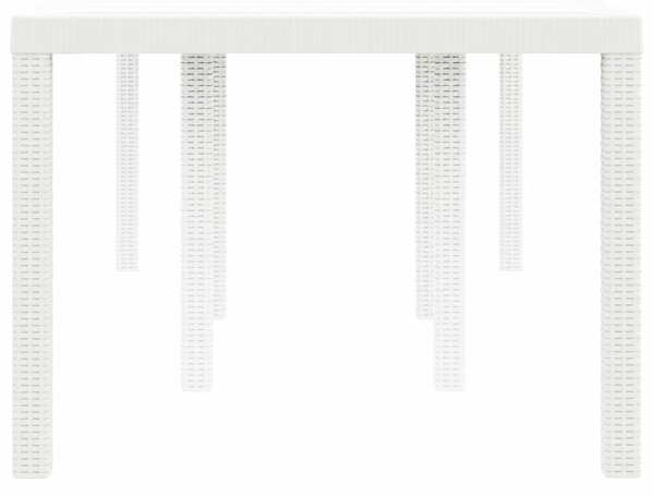 Kerti Asztal Fehér 200 x 100 x 73 cm polirattan