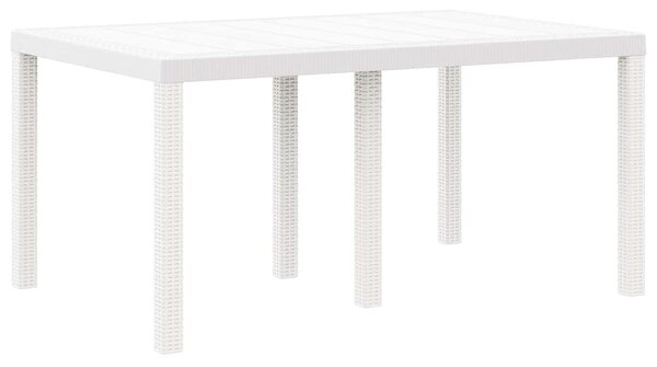Kerti Asztal Fehér 150 x 100 x 73 cm polirattan