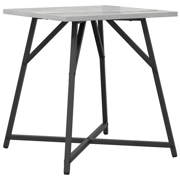 Kisasztal készlet 2 db Szürke Sonoma és Fekete 50 x 50 x 50 cm