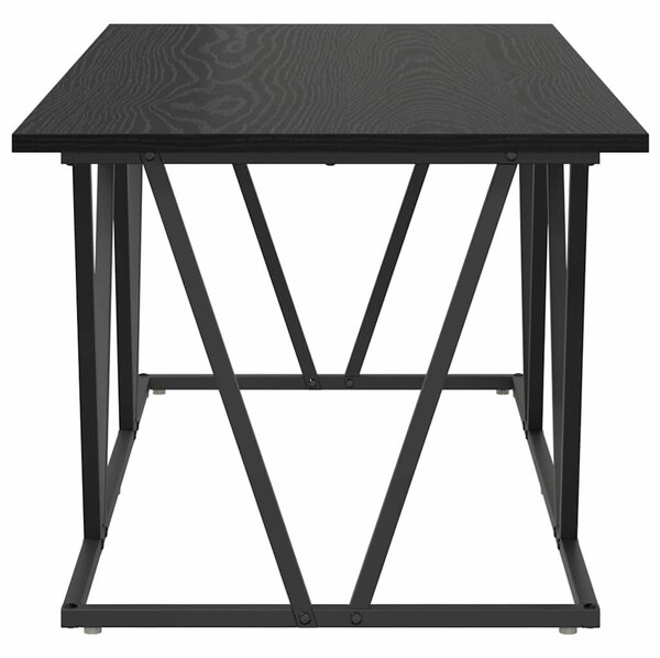 Dohányzóasztal Fekete tölgy 100 x 50 x 40 cm Mérnöki fa és fém