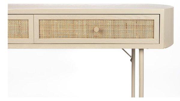 Bézs konzolasztal 40x120 cm Amaya – White Label