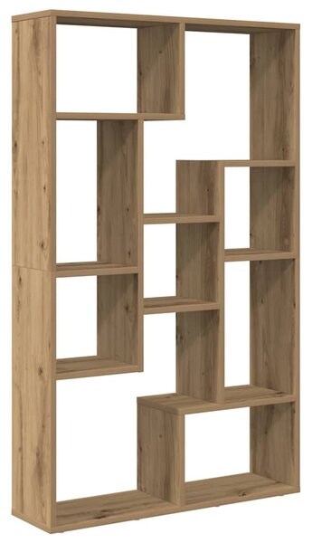 Kézműves tölgy színű szerelt fa könyvespolc 72 x 20 x 120,5 cm