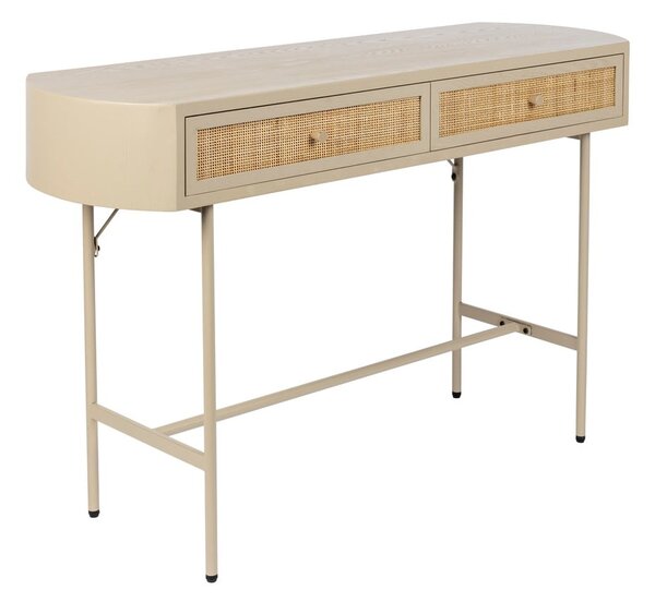 Bézs konzolasztal 40x120 cm Amaya – White Label