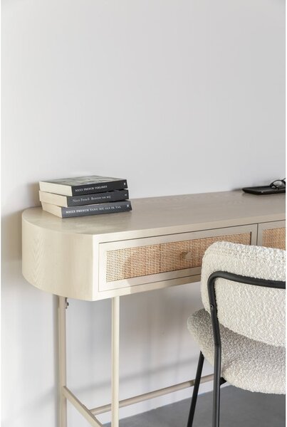 Bézs konzolasztal 40x120 cm Amaya – White Label