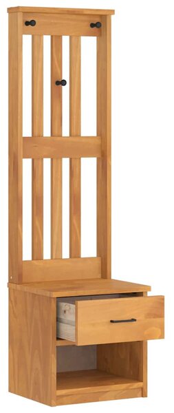 SANDNES tömör fenyőfa előszobafa 45x40x159,5 cm