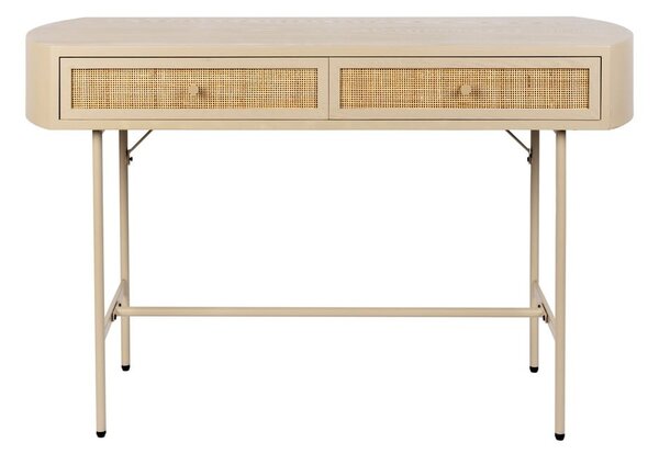 Bézs konzolasztal 40x120 cm Amaya – White Label