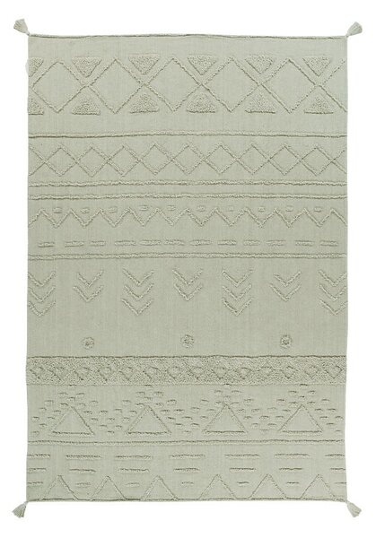 Világoszöld mosható kézi szövésű pamut szőnyeg 170x240 cm Tribu Olive – Lorena Canals