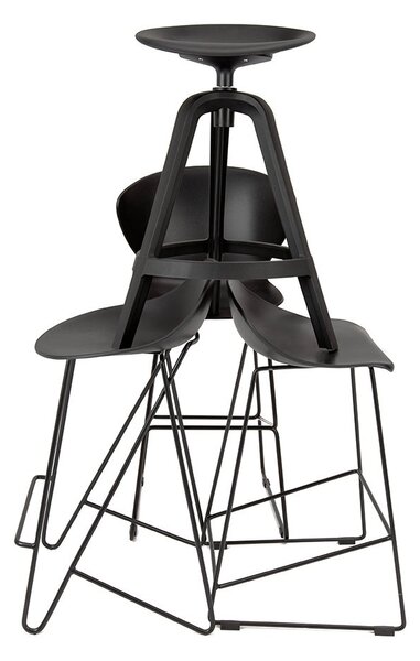 King Home ROLF Polipropilén Bárszék Fekete Modern PC-148A.76