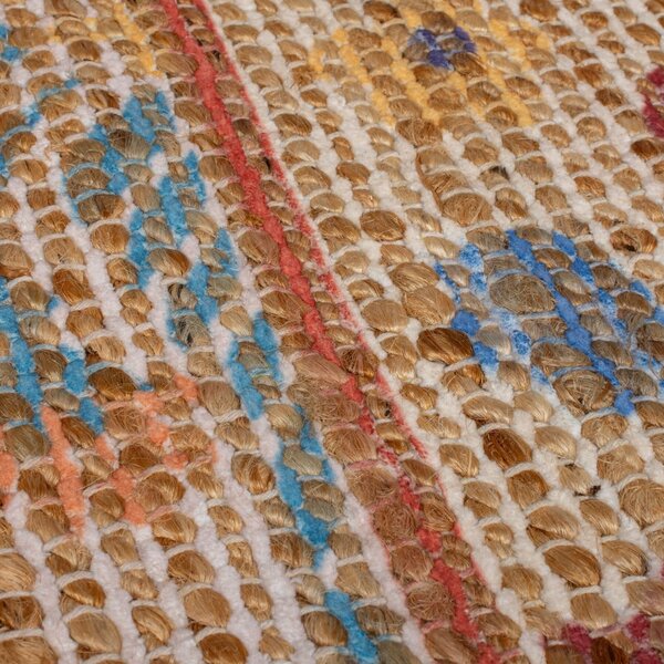 Natúr színű kézi szövésű jutakeverék futószőnyeg 60x230 cm Taylor Patchwork – Flair Rugs