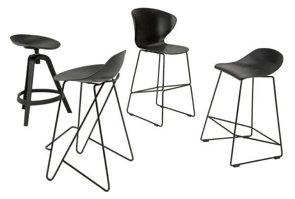 King Home ROLF Polipropilén Bárszék Fekete Modern PC-148A.76