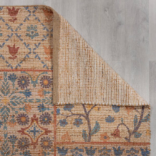 Natúr színű kézi szövésű jutakeverék futószőnyeg 60x230 cm Taylor Patchwork – Flair Rugs