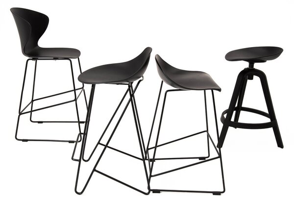 King Home ROLF Polipropilén Bárszék Fekete Modern PC-148A.76