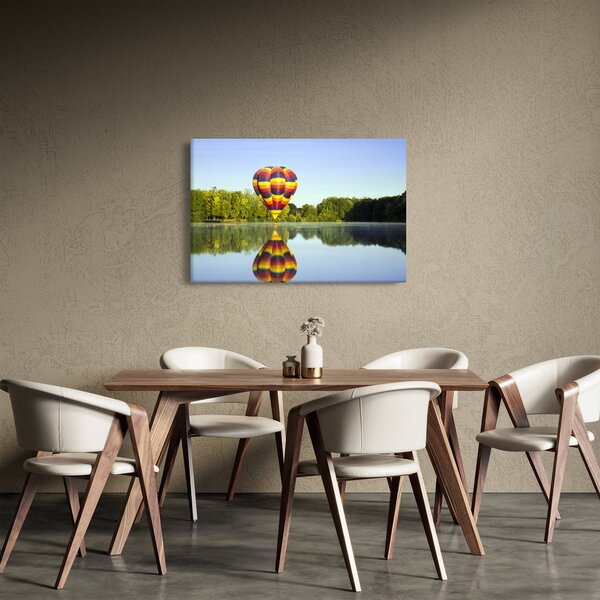 Hőlégballon a tónál képe (90x60 cm)