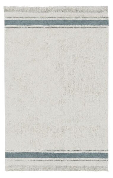 Kék-krémszínű mosható kézi szövésű pamut szőnyeg 140x200 cm Gastro Vintage Blue – Lorena Canals