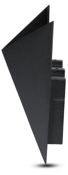 V-TAC 5W kültéri, fekete, fali LED lámpa meleg fehér - SKU 218282