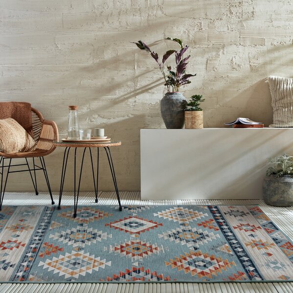 Kék kültéri-beltéri szőnyeg 120x170 cm Avery Blue – Flair Rugs