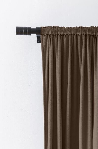 Barna sötétítő függöny VELVET 140x270 cm Felfüggesztés: Hullámos sínszalag