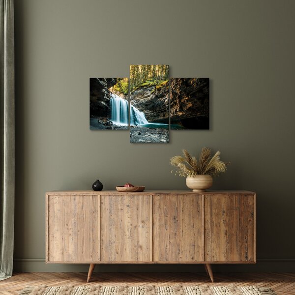 Erdei vízesés képe (90x60 cm)