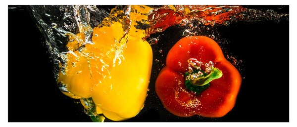 Kép - paprika a vízben (120x50 cm)