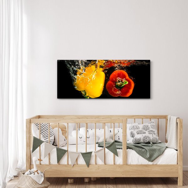 Kép - paprika a vízben (120x50 cm)