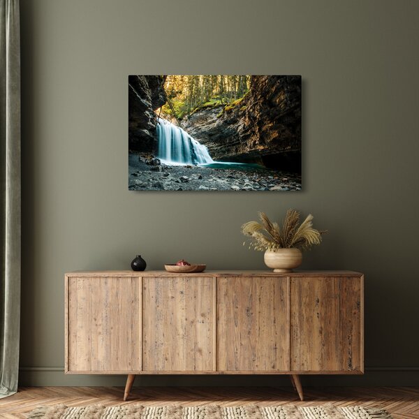 Erdei vízesés képe (90x60 cm)