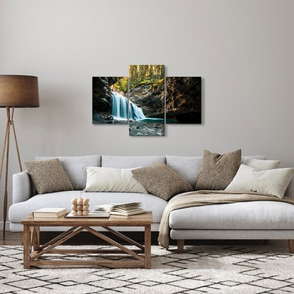 Erdei vízesés képe (90x60 cm)