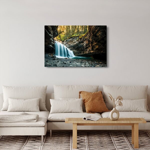 Erdei vízesés képe (90x60 cm)
