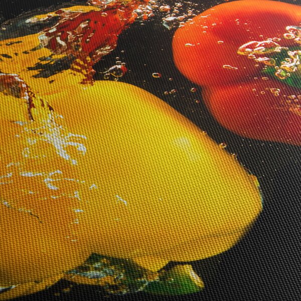 Kép - paprika a vízben (90x60 cm)