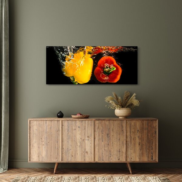 Kép - paprika a vízben (120x50 cm)
