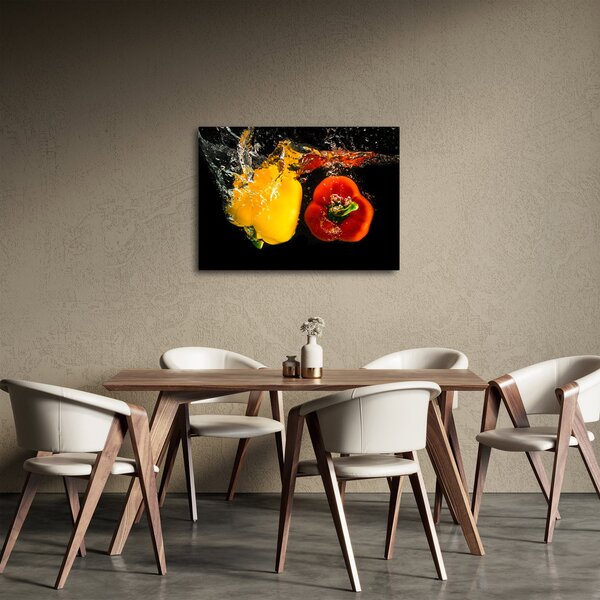 Kép - paprika a vízben (70x50 cm)