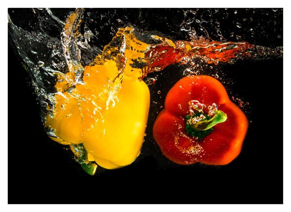Kép - paprika a vízben (70x50 cm)