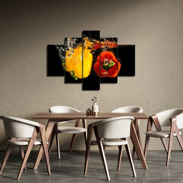 Kép - paprika a vízben (150x105 cm)