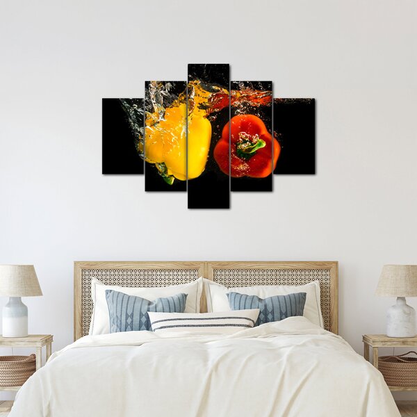 Kép - paprika a vízben (150x105 cm)
