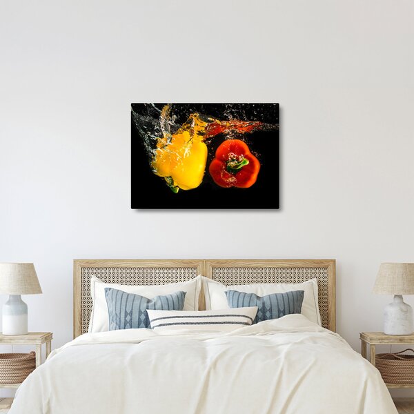 Kép - paprika a vízben (70x50 cm)