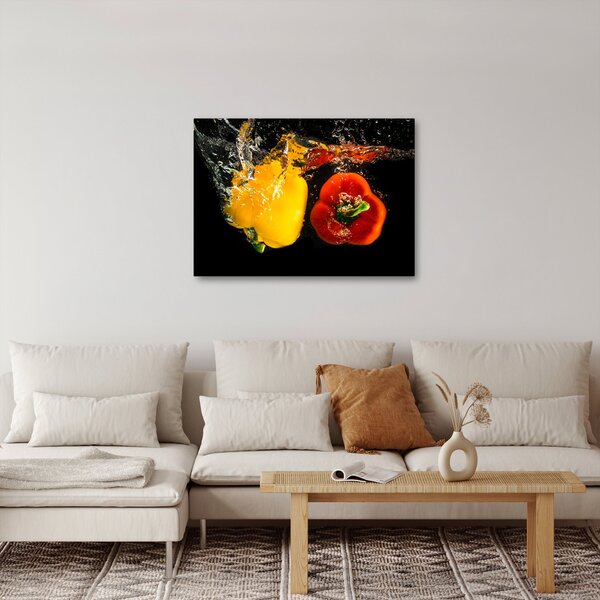 Kép - paprika a vízben (70x50 cm)