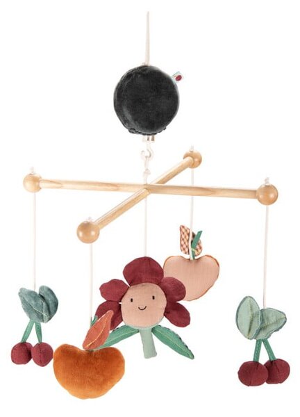 Zenélő kiságyforgó Pomme des Bois - Moulin Roty