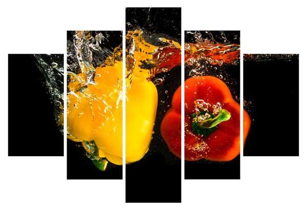 Kép - paprika a vízben (150x105 cm)