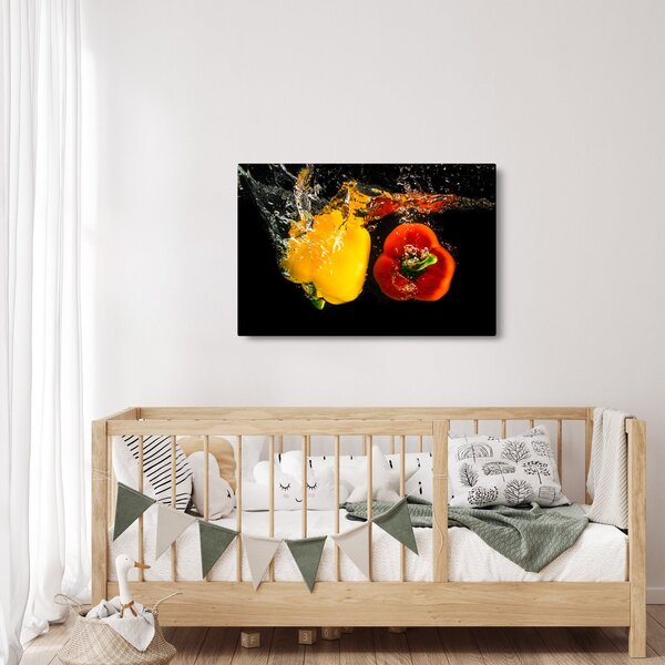 Kép - paprika a vízben (90x60 cm)